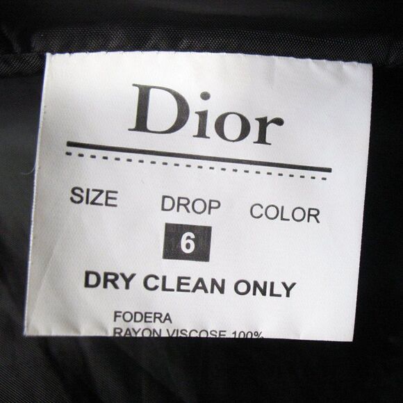 Dior Mens Two-Button Wool Blend Sateen Blazer Jacket Blue - Picture 13 of 15